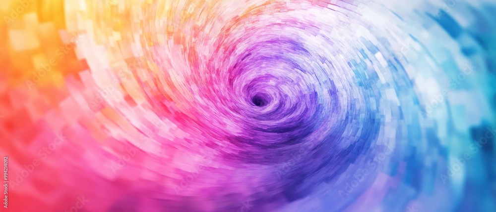 Aufkleber Abstract blurred background featuring a multi colored geometric texture with a spiral design ideal for use in labels fabrics tiles or project designs