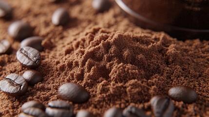 The Coffee Ground and Beans