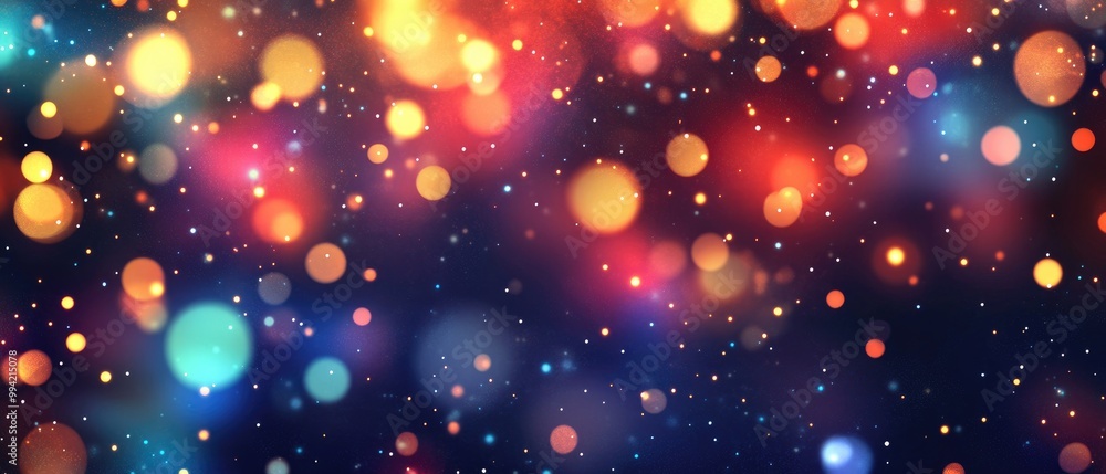 Aufkleber abstract bokeh background featuring festive defocused lights in a 2d cartoon style suitable for card