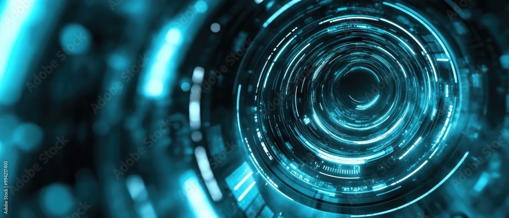 Aufkleber abstract futuristic background with circular elements evoking a sense of science fiction and modern 
