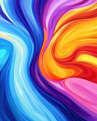 Obraz premium Colorful decorative element for banners cards posters or web designs 2D cartoon art illustration featuring a dynamic visual effect