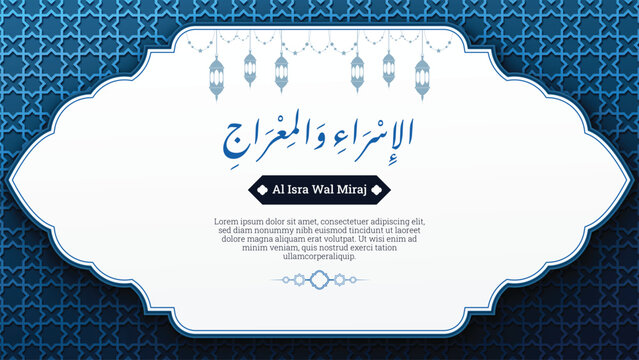 Al Isra wal Miraj Islamic Background Design Template