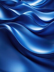 Fototapeta premium Fantasy 3D rendering of a blue abstract wave backdrop