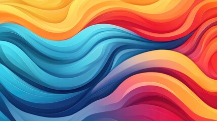 Obraz premium Smooth wave design Abstract backdrop 2D cartoon illustration in EPS10 format