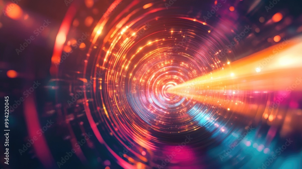 Poster fantasy photography concept with an abstract backdrop dynamic rays of light in motion create a conce