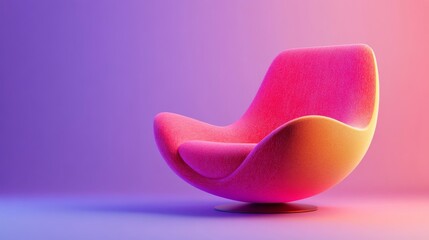 Curved lines and vibrant colors create a striking visual allure in modern seating design