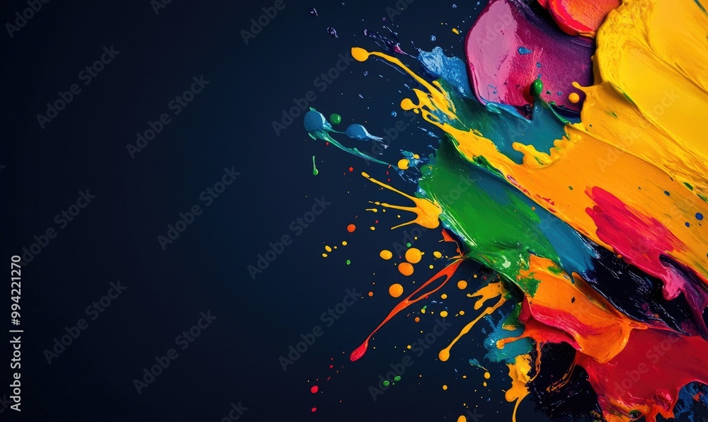 Aufkleber elegant splash of paint background with customizable text space