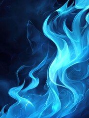 Elegant illustration featuring minimalist blue flames creating a fantastical atmosphere Decorative backdrop design