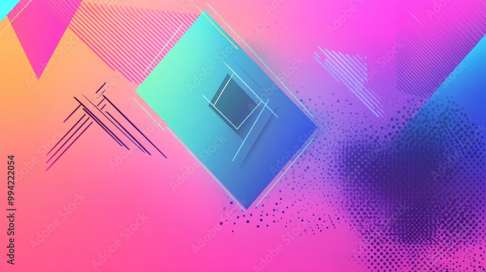 Poster trendy gradient design featuring geometric abstraction and a creative texture on a minimalist color 