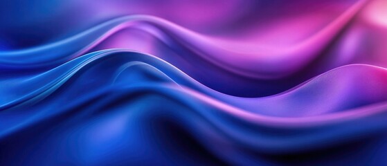 Obraz premium Abstract defocused geometric curves in high resolution create an elegant backdrop featuring a blend of royal blue and purple hues for various design purposes