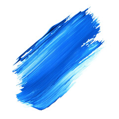 Blue Watercolor Paint Brush Strokes on Isolated PNG