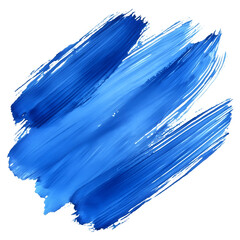 Blue Watercolor Paint Brush Strokes on Isolated PNG