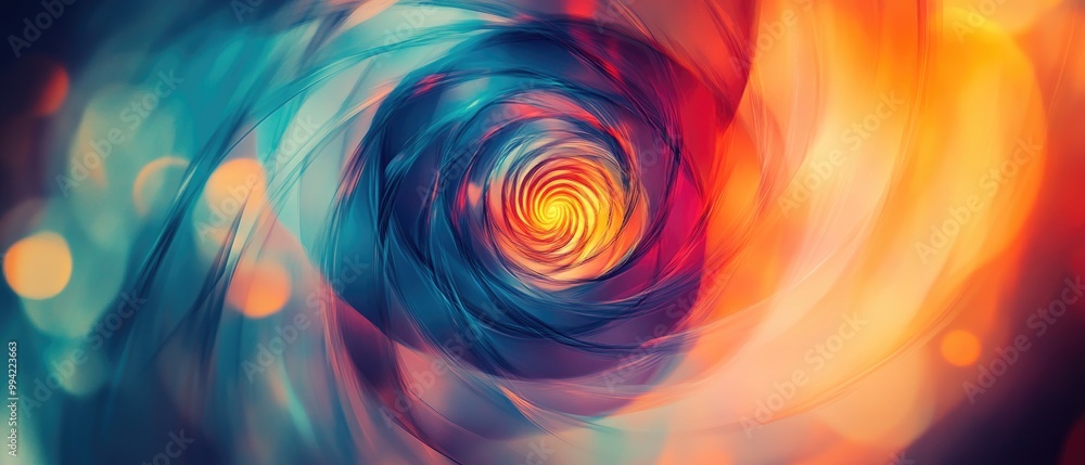 Aufkleber Abstract blurred background featuring a multi colored geometric texture with a spiral design ideal for use in labels fabrics tiles or project designs