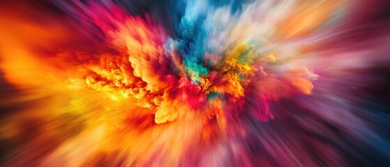 Obraz premium A vibrant and creative abstract backdrop featuring a burst of colors