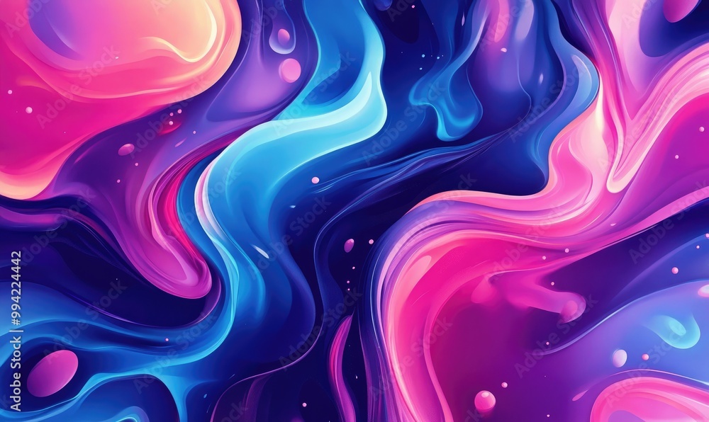 Poster abstract fluid color wave background modern layout template suitable for business or technology pres