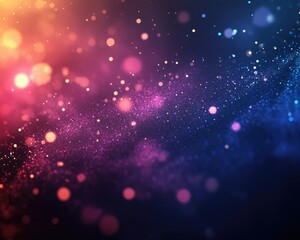 Obraz premium Vibrant abstract background featuring colorful particles creating a stunning futuristic sparkle set against a dark backdrop
