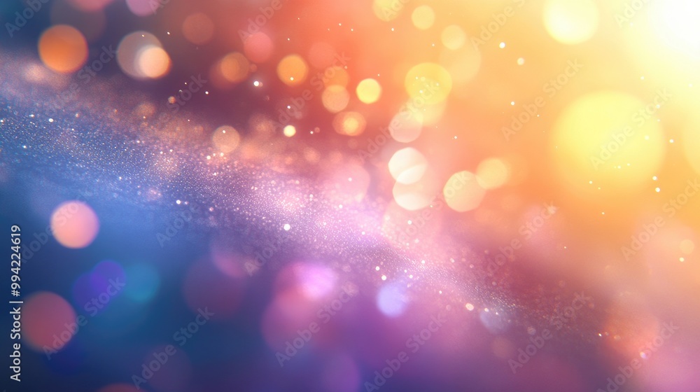 Poster bright soft flare with a blurred bokeh background in an abstract style