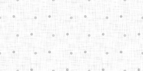 Seamless french taupe floral farmhouse linen printed fabric background. Light mottled grey cottage pattern. Shabby chic woven 2 tone cloth effect. Textile rustic organic ecru neutral all over print.