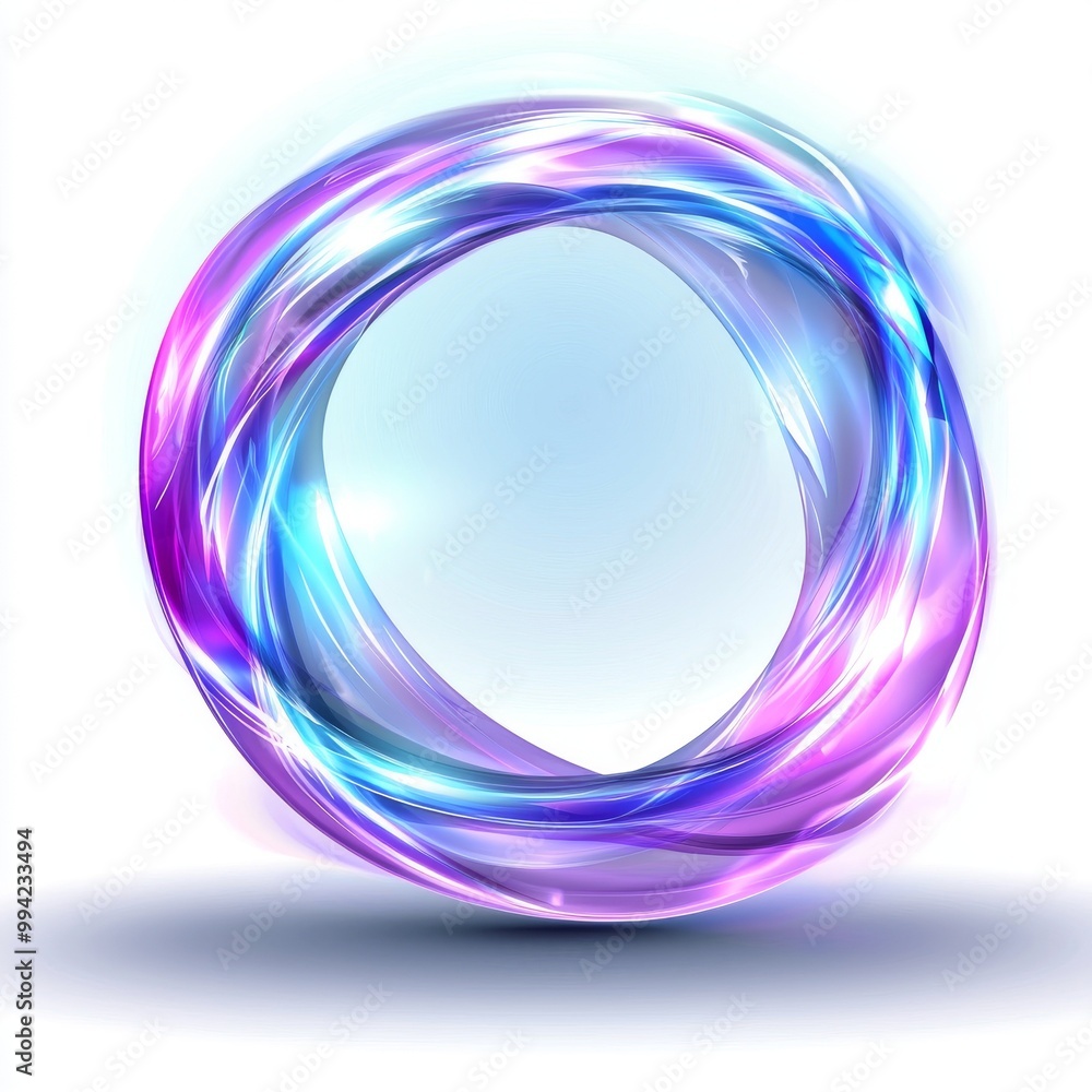 Poster designing technology concepts, user interfaces, web design, curved neon lines and transparent backgr
