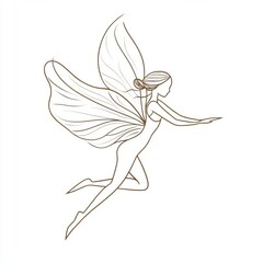 A fairy with wings flying