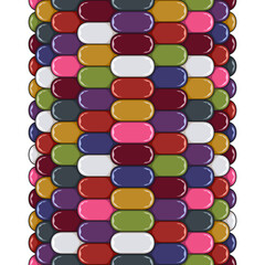 Seamless pattern with corn cob colorful, multi-colored texture, maize. Color vector background.