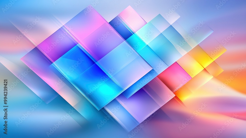 Aufkleber a vibrant multicolor abstract backdrop featuring a centrally located rectangular shape in shades of 