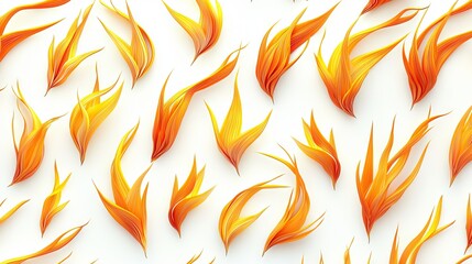 Seaweed set on white background.