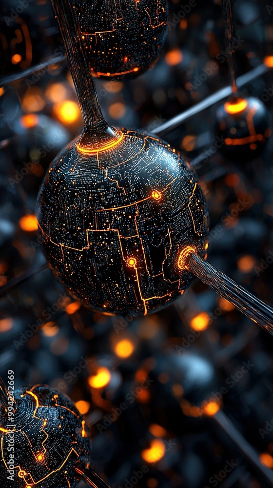 Poster space station interior with ample light sources emanating from above