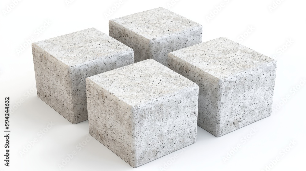 Poster white background with abstract forms, white color light and blank space, cubes and blocks backdrop p