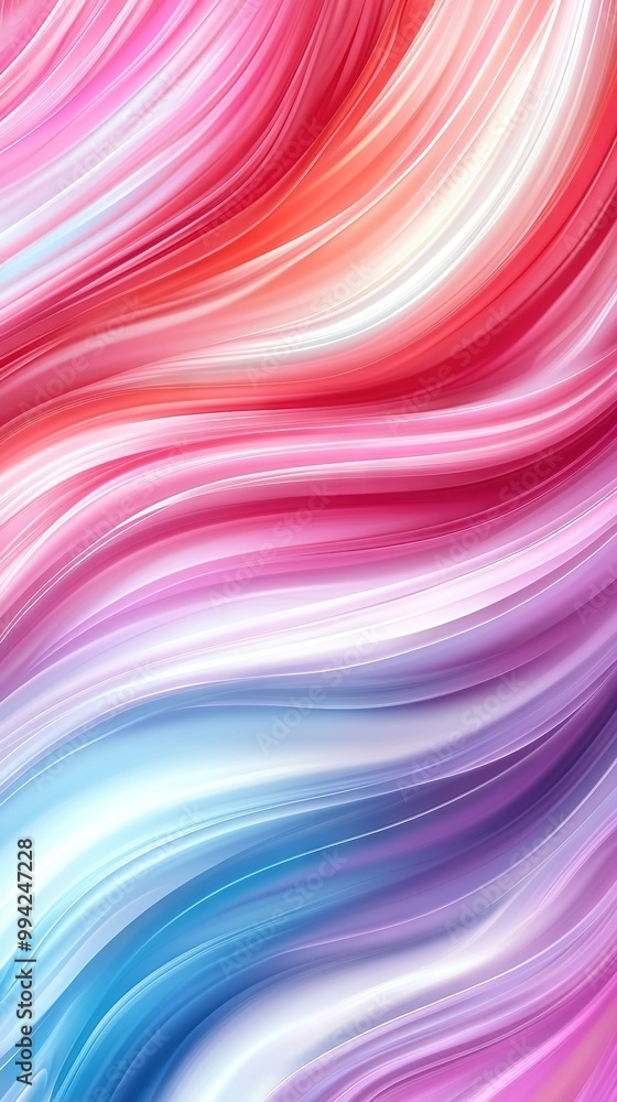 Aufkleber a close-up of a multicolored background with wavy lines at the bottom and a combination of red, whit
