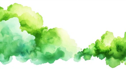 Fototapeta premium For decoration, watercolour splashes and brushstrokes are used.