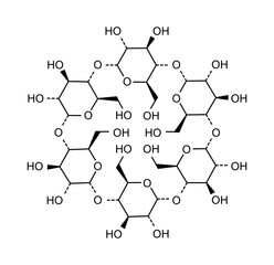 Chemical structure of alfadex, drug substance