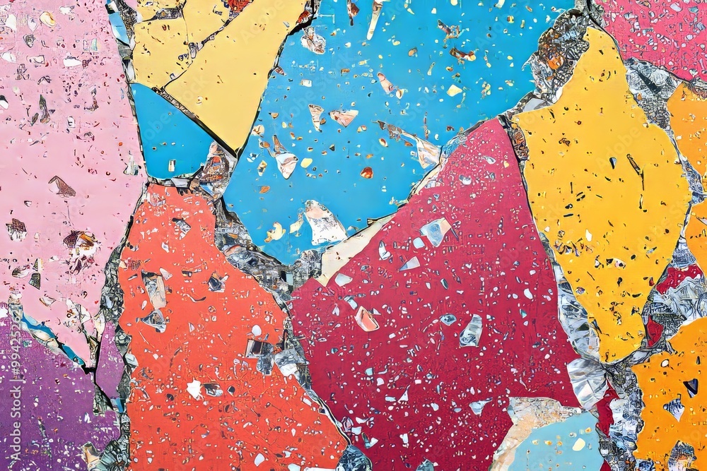 Poster the background of this still life image has a beautiful pattern with bright colors.