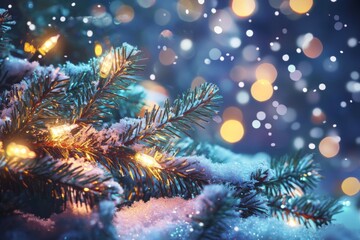 Vibrant Tinsel Display on Festive Background