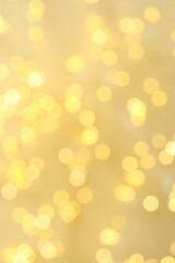Golden blurred bokeh lights on color background. Glitter sparkle stars for celebrate. Overlay for your design
