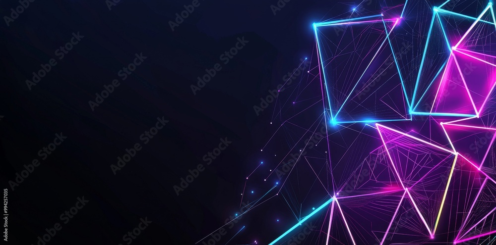 Poster a network connection fiber optic, a futuristic background of abstract network lines, network technol