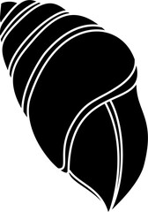 Whelk shell doodle illustration vector