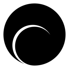 左一つ巴（ひだりひとつどもえ）。日本の家紋のアイコンベクターイラストセット