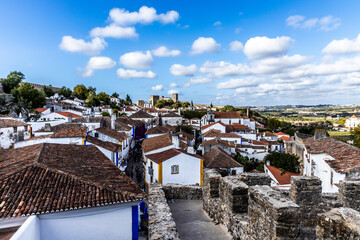 Street view of Village of Obidos, Portugal