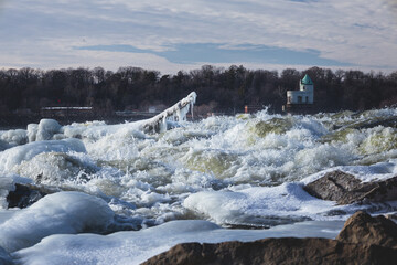 Frozen Mississippi River