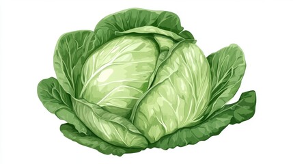 Green cabbage isolated on white backgroundGreen cabbage isolated on white background 