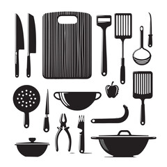 Silhouette kitchen tools 