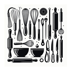 Silhouette kitchen tools 