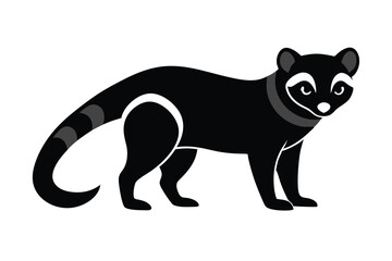 Solid color Malayan Civet animal vector design