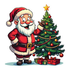 santa claus with gifts