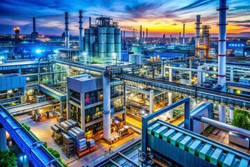 Fototapeta premium Innovative Technology Solutions for Industrial Automation and Smart Infrastructure in a Modern Setting
