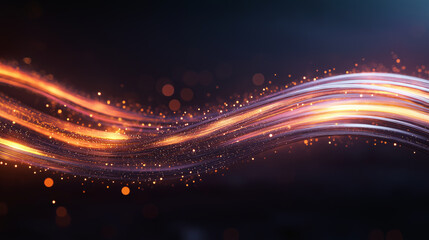 A long, curvy line of glowing sparks