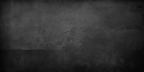 Fototapeta premium Background in black gray gradation color with noise. Black white dark gray silvery abstract background. Color gradient. 