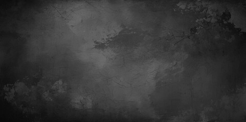 Background in black gray gradation color with noise. Black white dark gray silvery abstract background. Color gradient. 