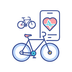 A bicycle icon representing cycling and fitness tracking, perfect for health and fitness apps
